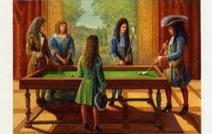 Henri IV et Louis XIV sont des adeptes du billard quise joue toujours avec des masses.